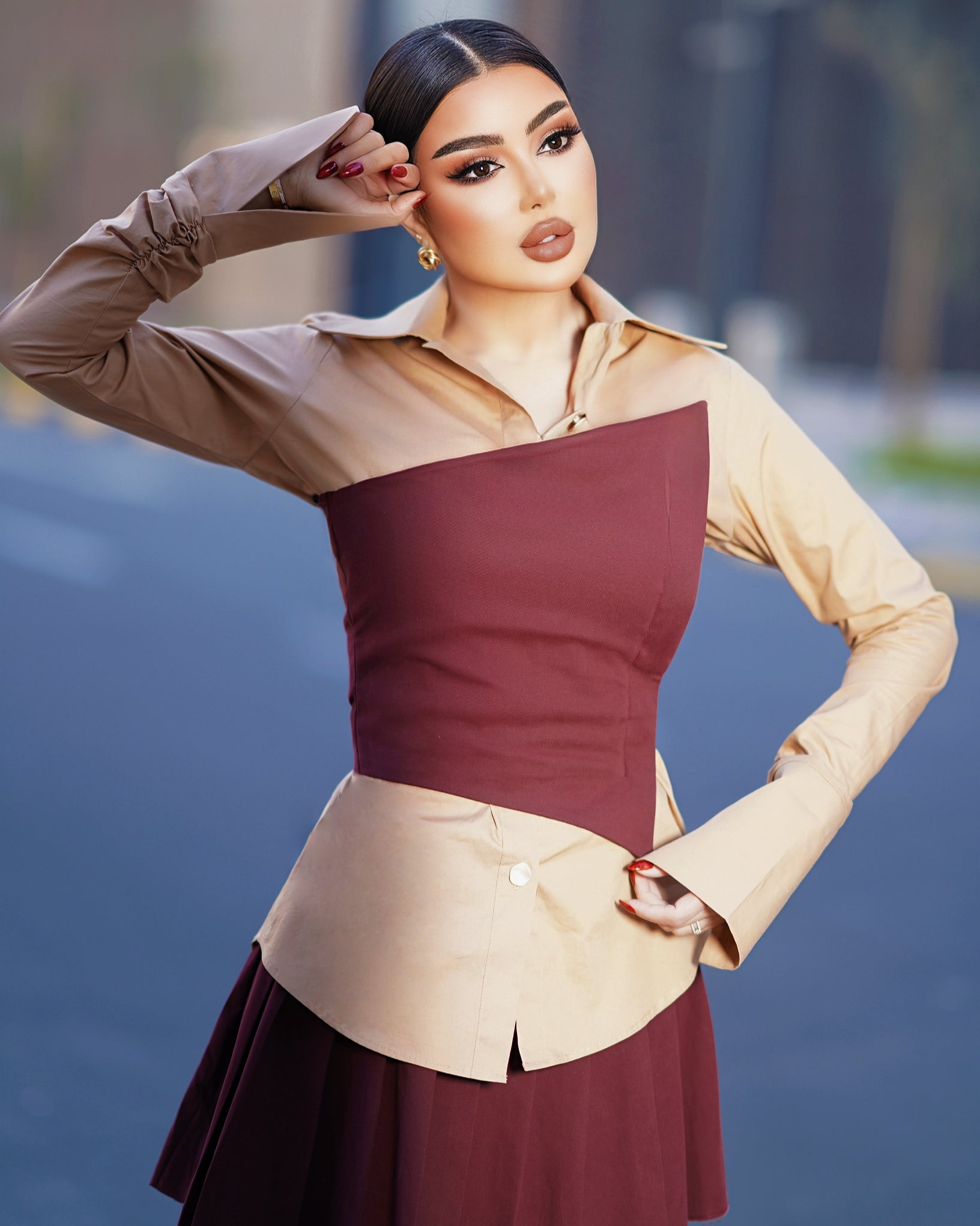 Burgundy Trio Set - CHADAN