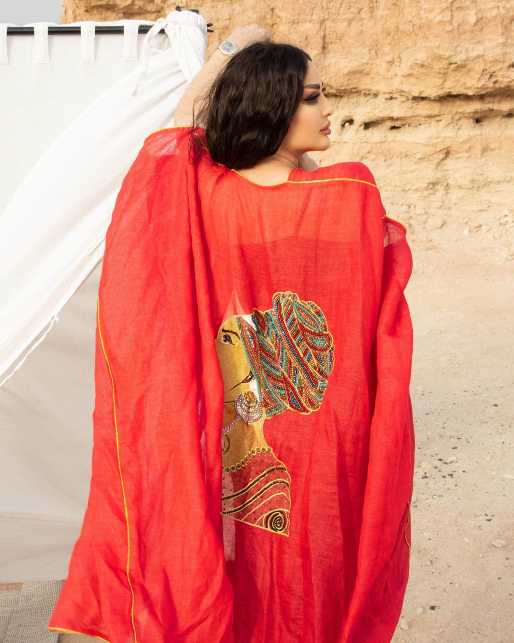 linen Bisht - CHADAN