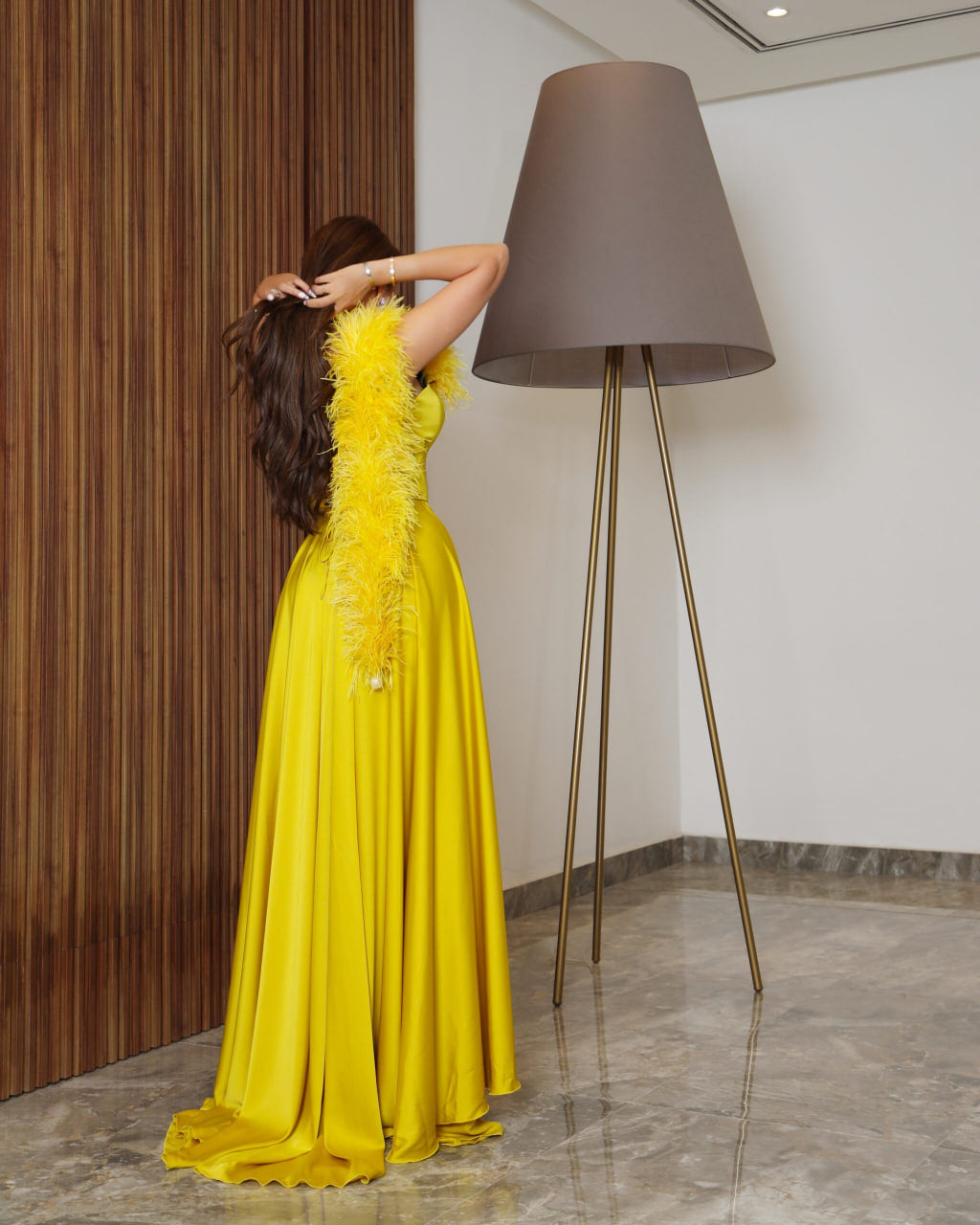 Ayla Feathers Dress - CHADAN