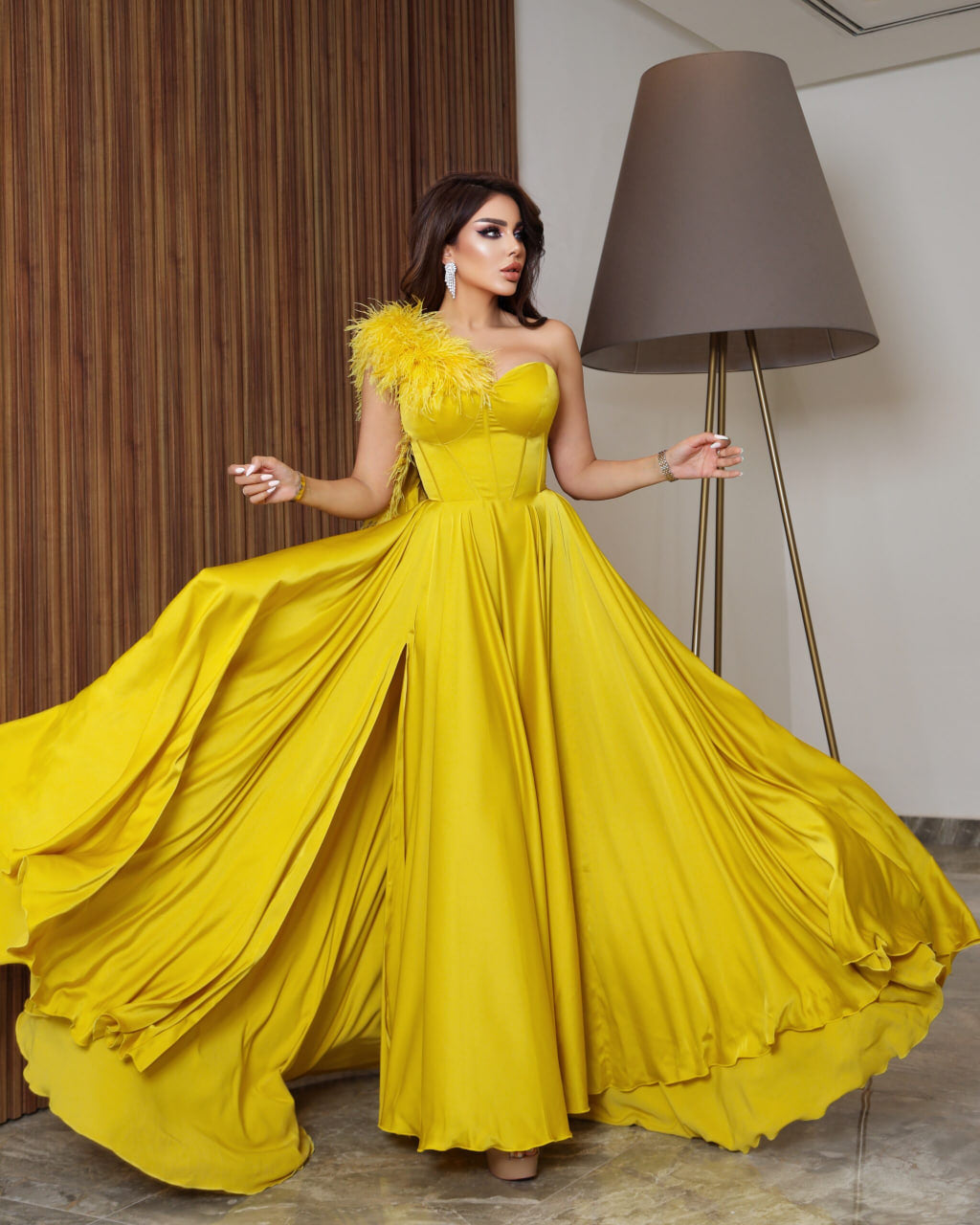 Ayla Feathers Dress - CHADAN