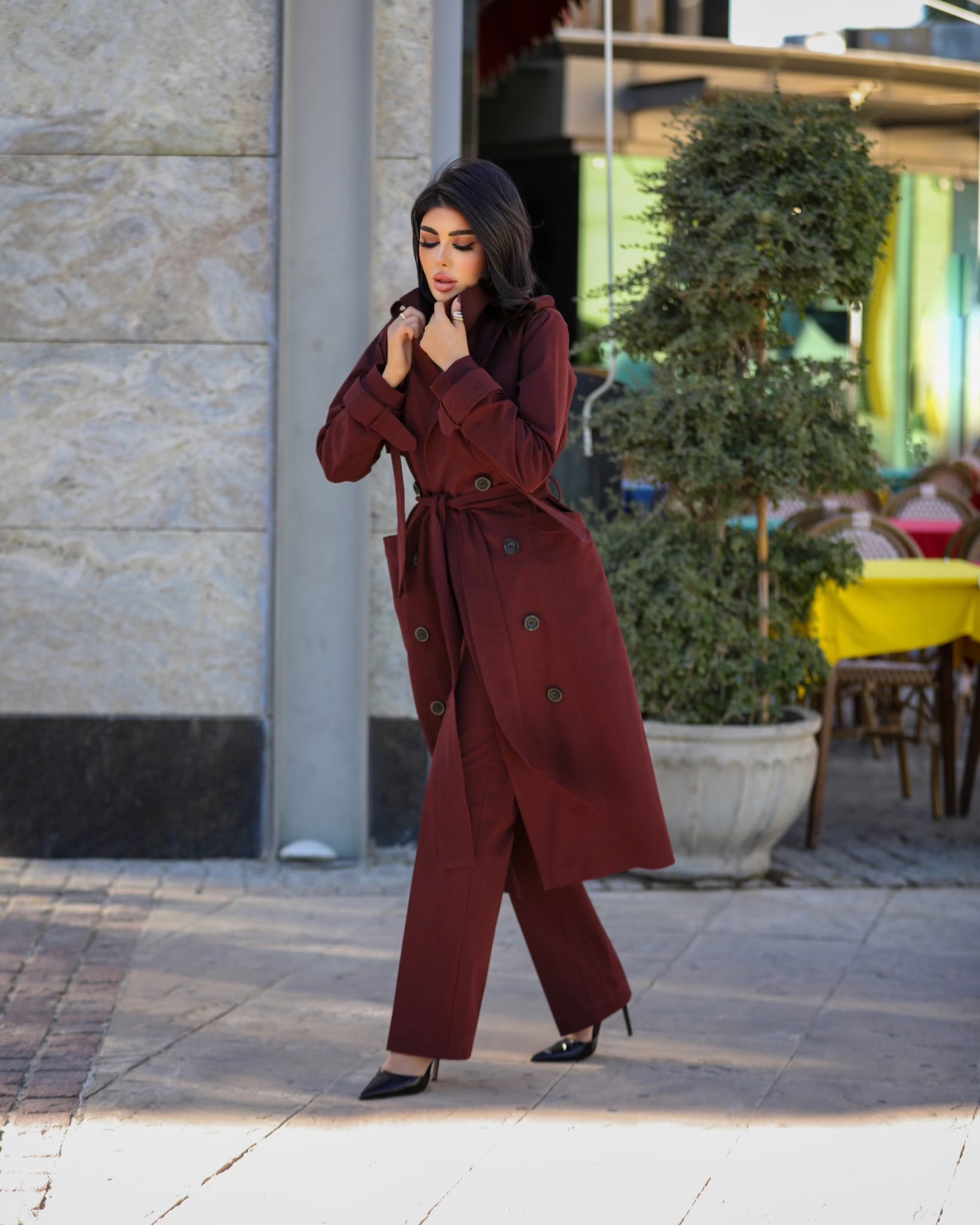 Burgundy Suit 2 Pieces - CHADAN