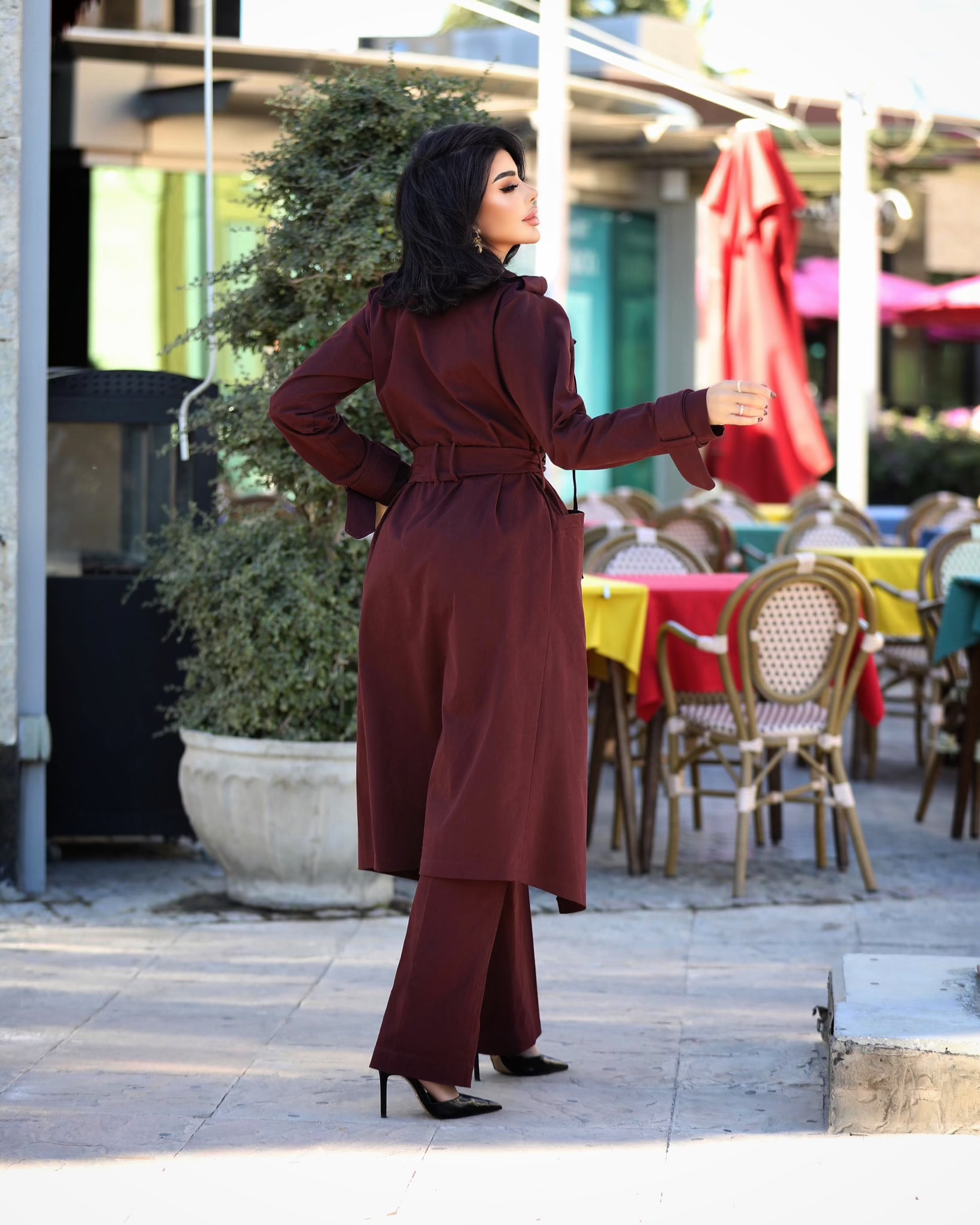 Burgundy Suit 2 Pieces - CHADAN