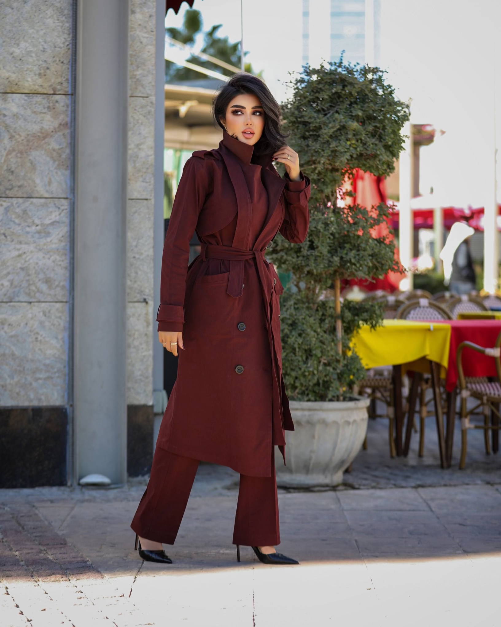 Burgundy Suit 2 Pieces - CHADAN