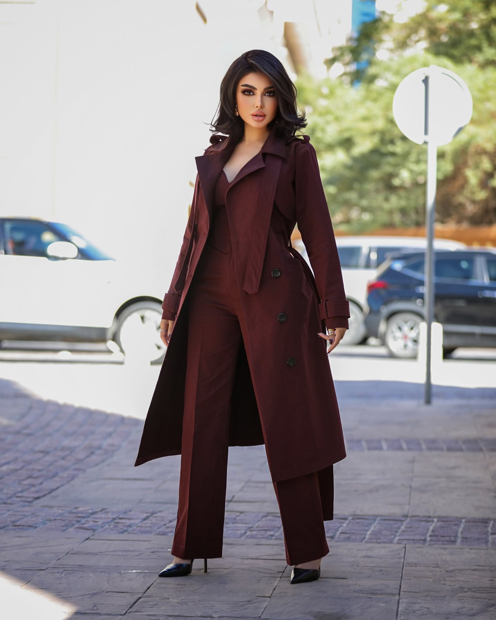 Burgundy Suit 3 Pieces - CHADAN