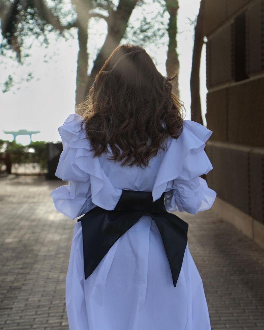 Cowboy Cotton Dress with Belt - CHADAN