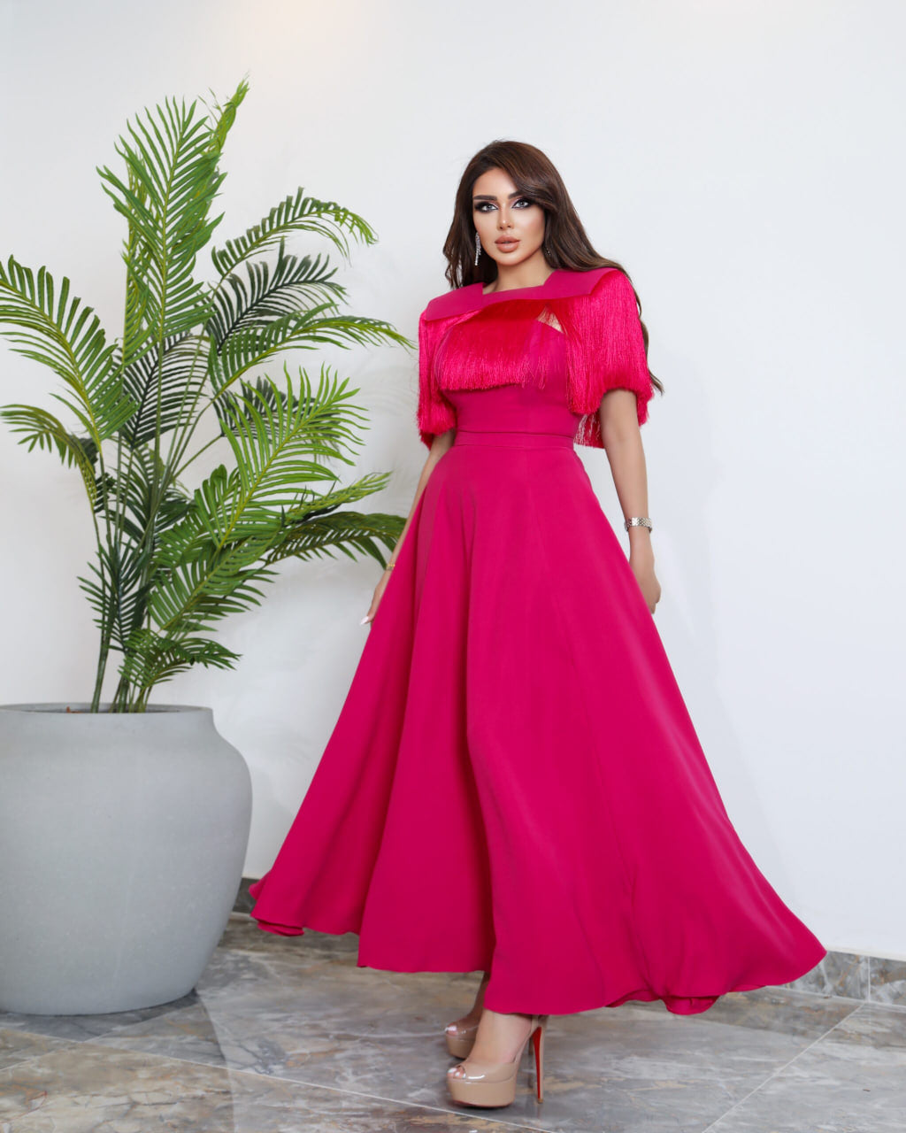 Fushia Cloche Dress - CHADAN