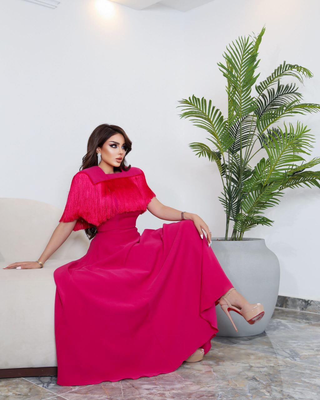 Fushia Cloche Dress - CHADAN