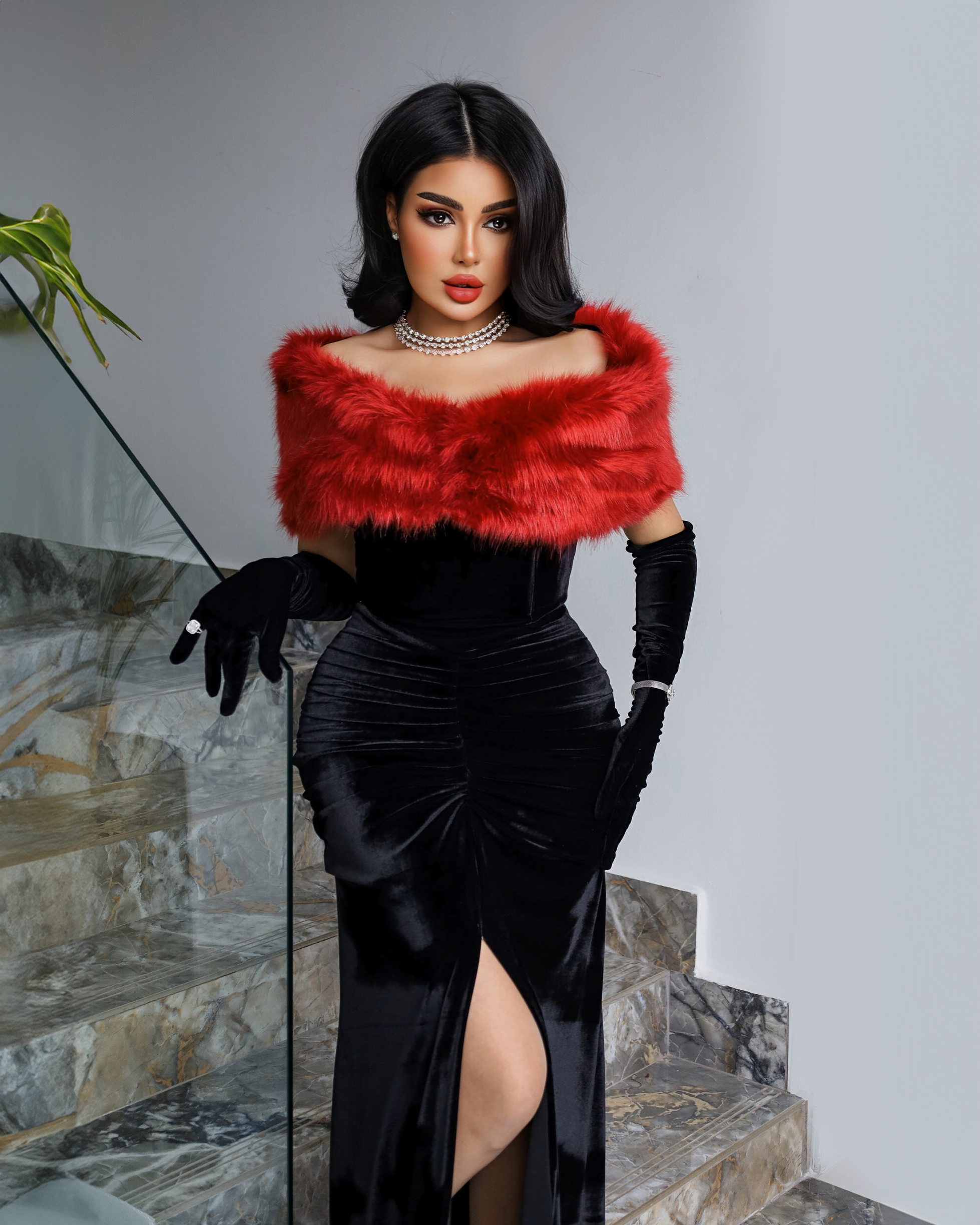 Monro R/N Velvet Dress - CHADAN